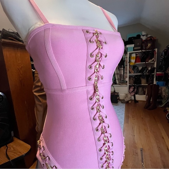 FASHION NOVA Ready For Tonight Bandage Mini Dress - Pink - Picture 8 of 8